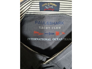 Camicia da uomo Paul Skark in cotone 100% di color grigio scuro